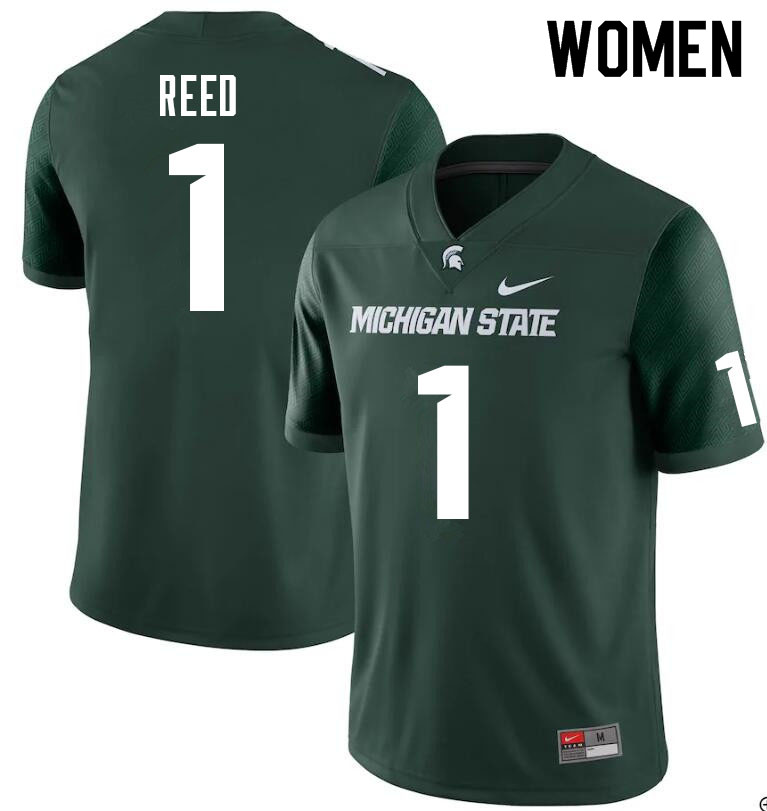 Women #1 Jayden Reed Michigan State Spartans College Football Jerseys Sale-Green